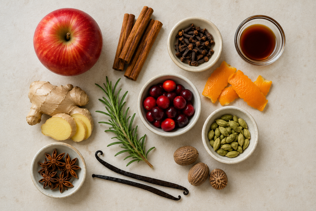 Simmer pot ingredients for Apple Simmer Pot recipe.