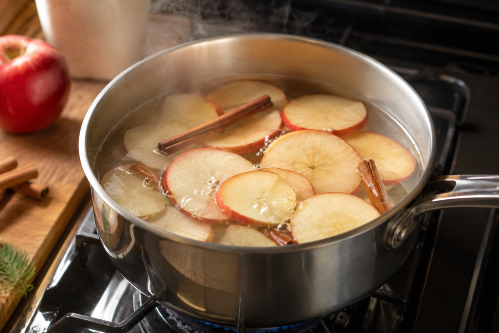 Gentle stovetop simmer.