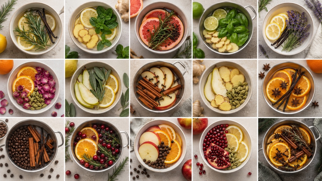 Fifteen simmer pot recipes.