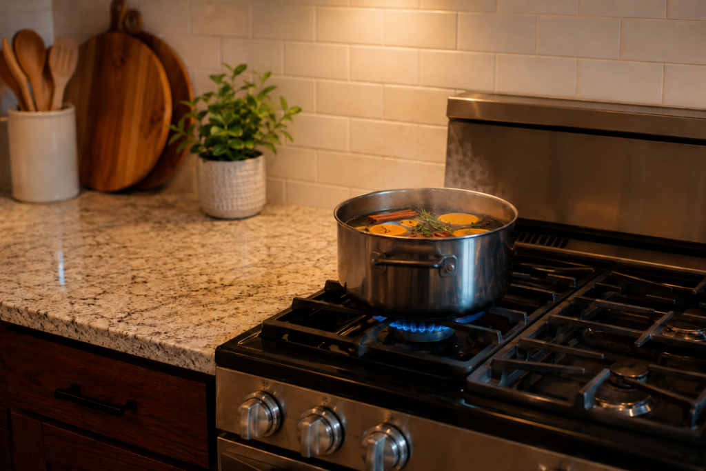 Safe simmer pot setup.