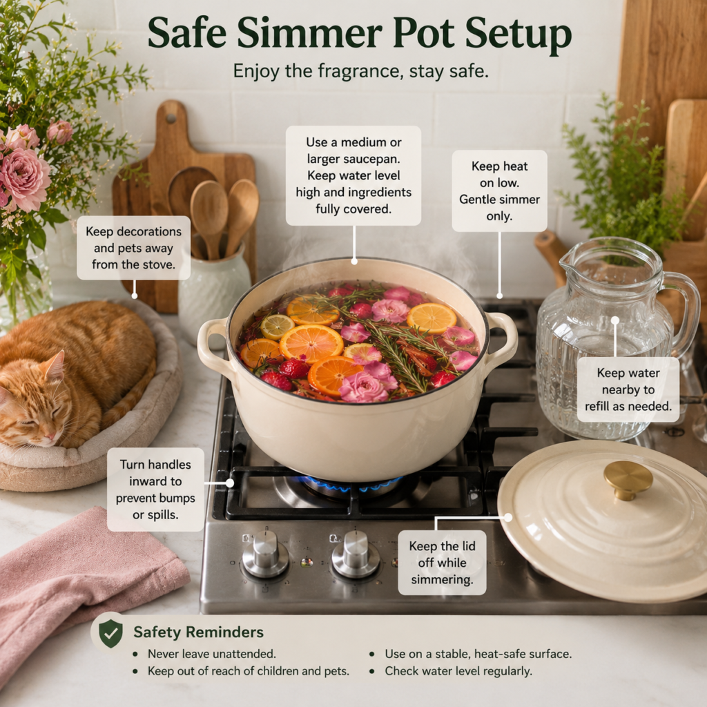 Simmer pot safety.