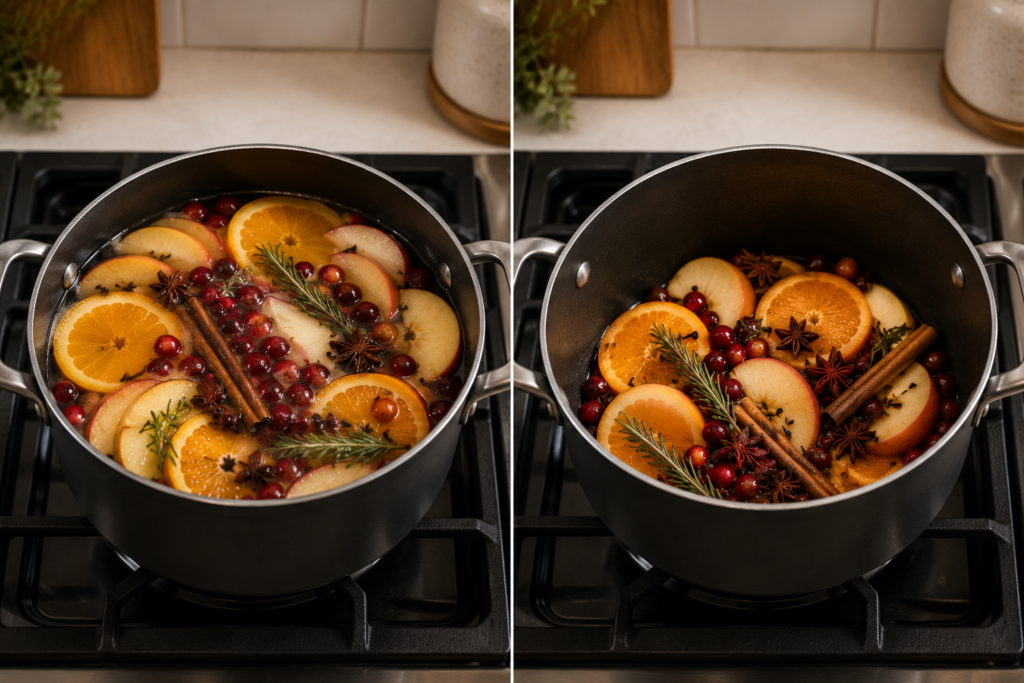 Safe simmer pot water levels.