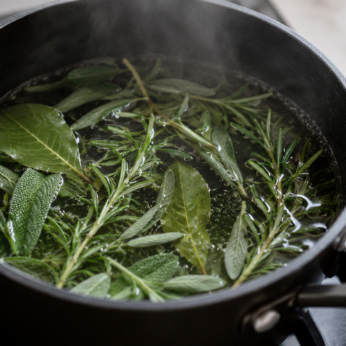 Rosemary sage simmer pot..