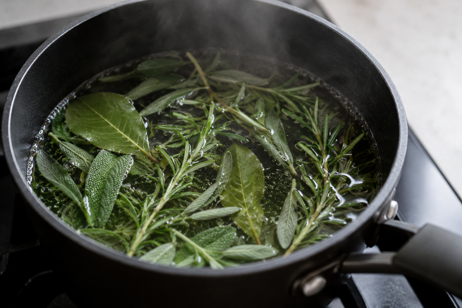 Rosemary sage simmer pot..
