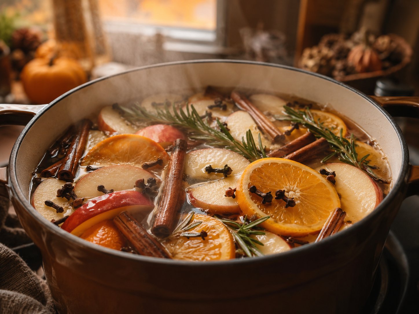  
Apple cinnamon Mabon simmer pot 