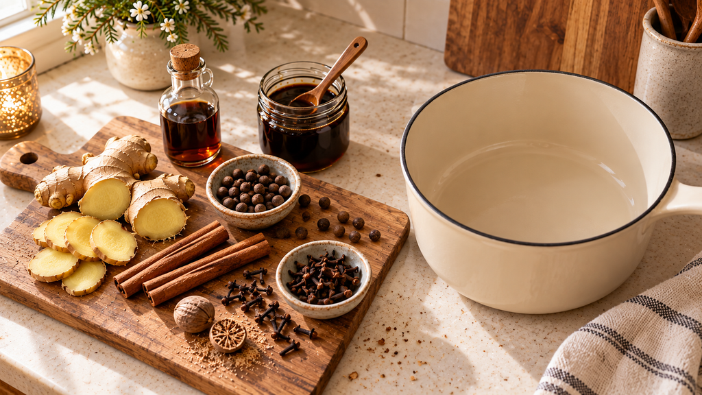 Gingerbread ingredients 