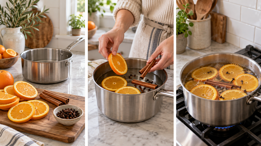 Simmer pot preparation steps