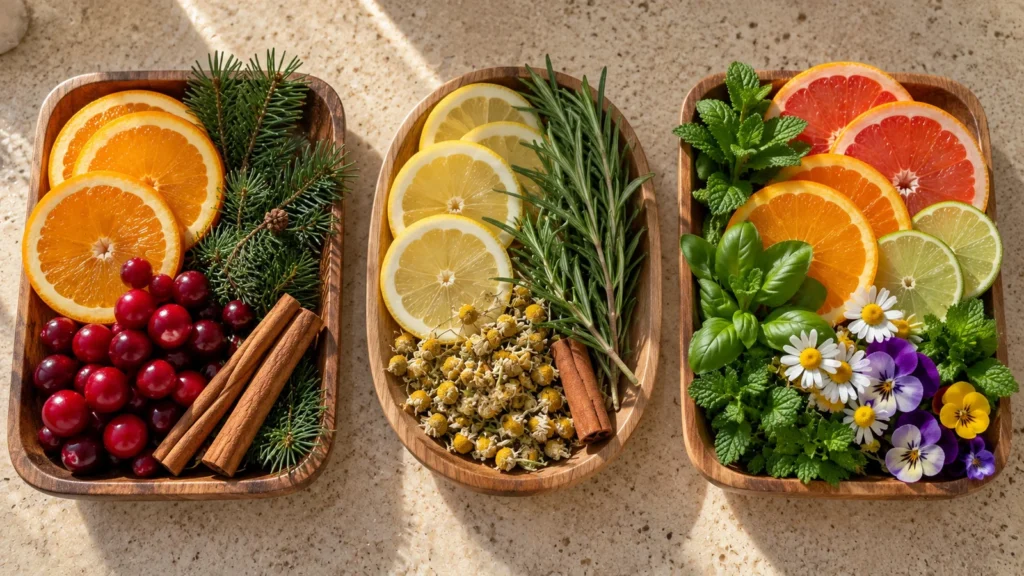 Yule, Imbolc and spring simmer pot ingredients