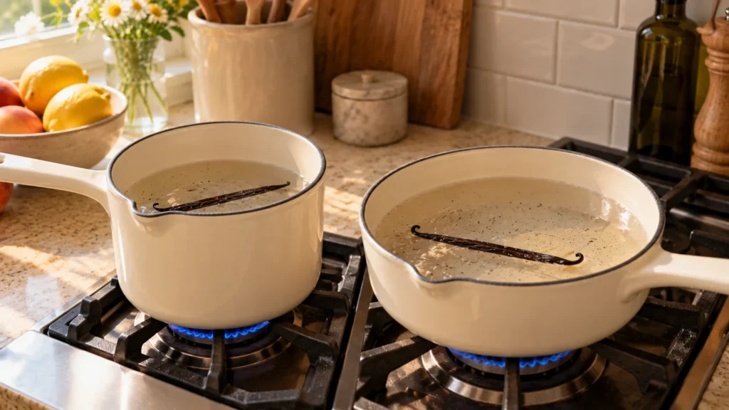 Narrow and wide simmer pots